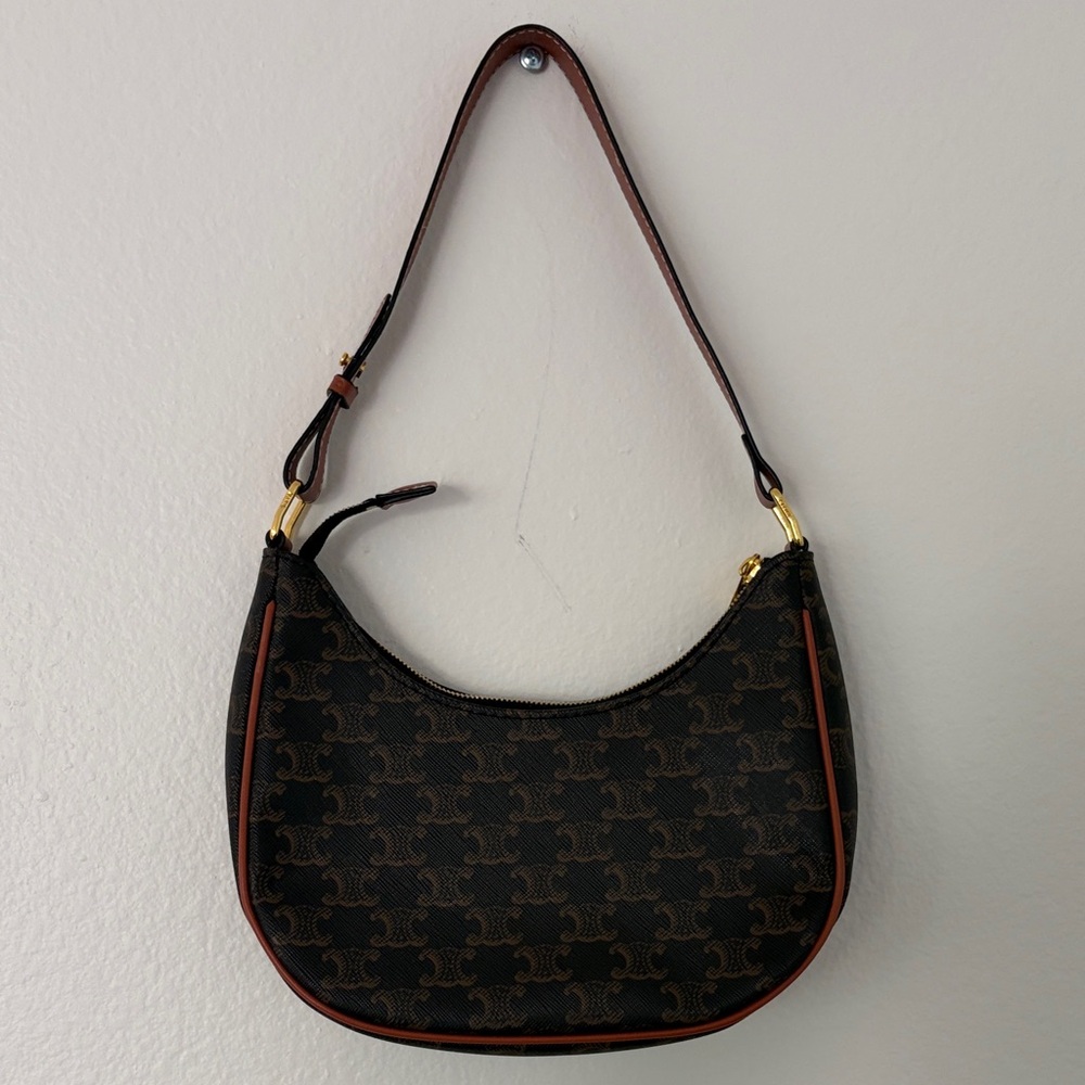 Brown Logo Shoulder Bag